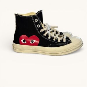 Comme des Garcons PLAY x Converse Chuck Taylor High Black Heart Mens 8 Womens 10